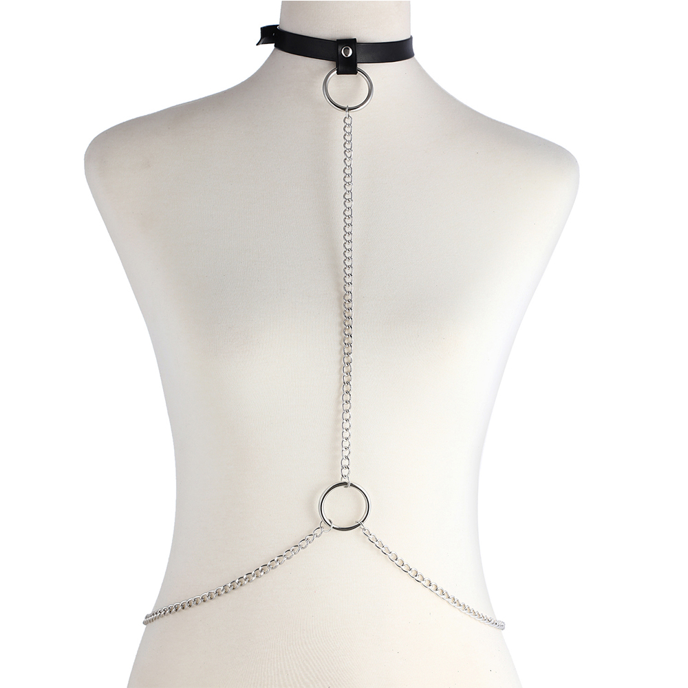 Body Jewelry Harness - ชุดโซ่รัดตัวเซ็กซี่ สไตล์โกธิค สำหรับผู้หญิง สายโซ่รัดเอว ชุดชั้นใน เครื่องประดับแฟชั่นสำหรับงานเทศกาล