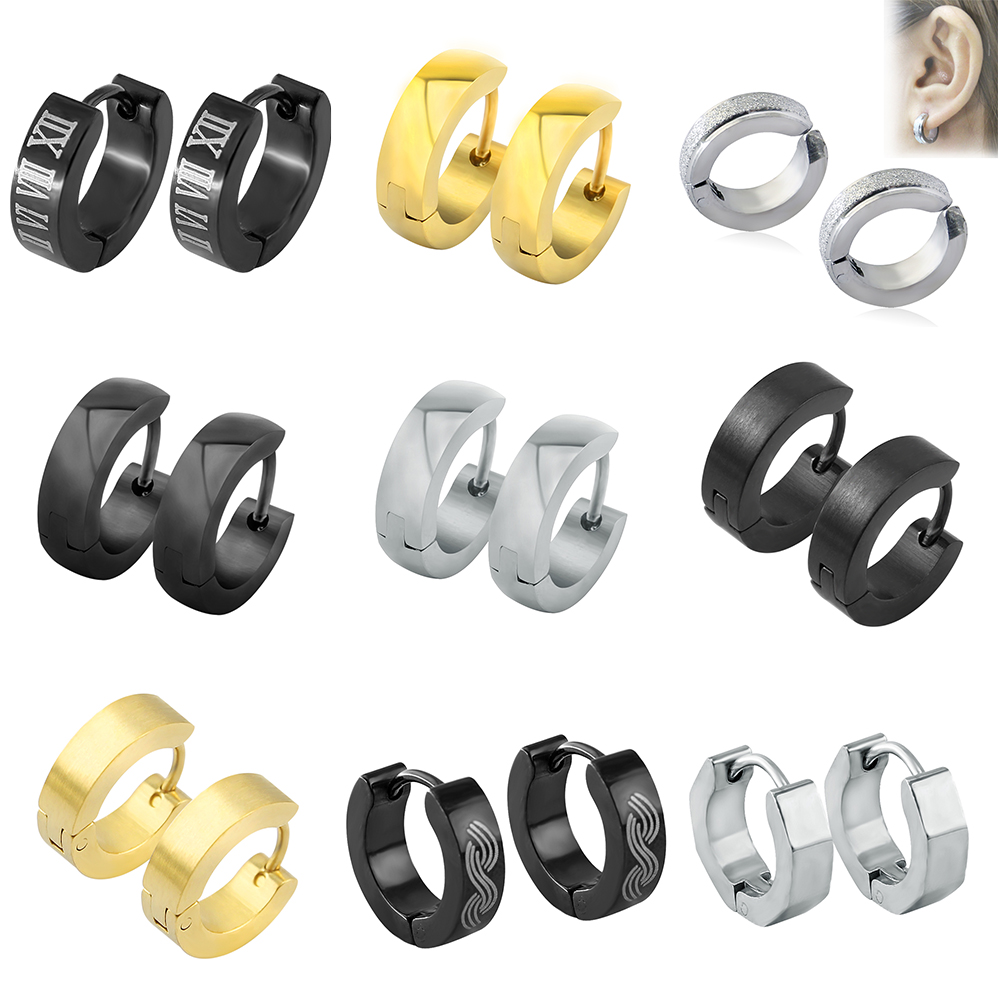 Body Jewelry Surgical Steel - ZS Kpop Hoop ต่างหูสำหรับผู้หญิงต่างหู Boys Stailnless
