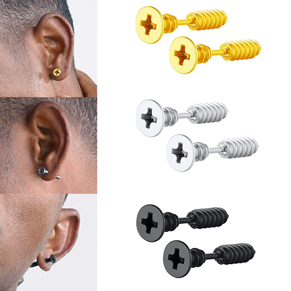 Body Jewelry Surgical Steel - 2Pcs ผ่าตัดเหล็ก Tragus Helix Piercing Studs