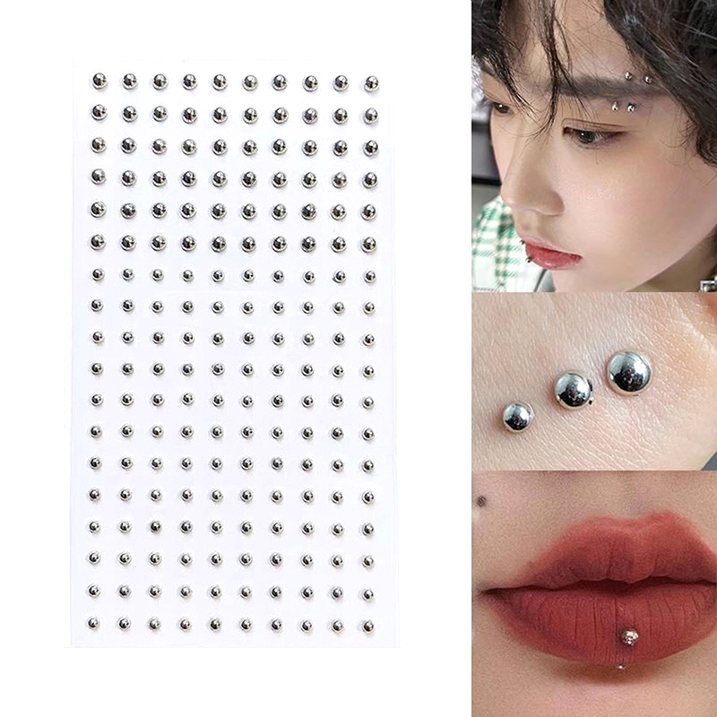 Body Jewelry Diamond - สติกเกอร์เพชรติดจมูกปลอม แบบติดเอง ไม่ต้องเจาะ สำหรับตกแต่งดวงตา หู ใบหน้า