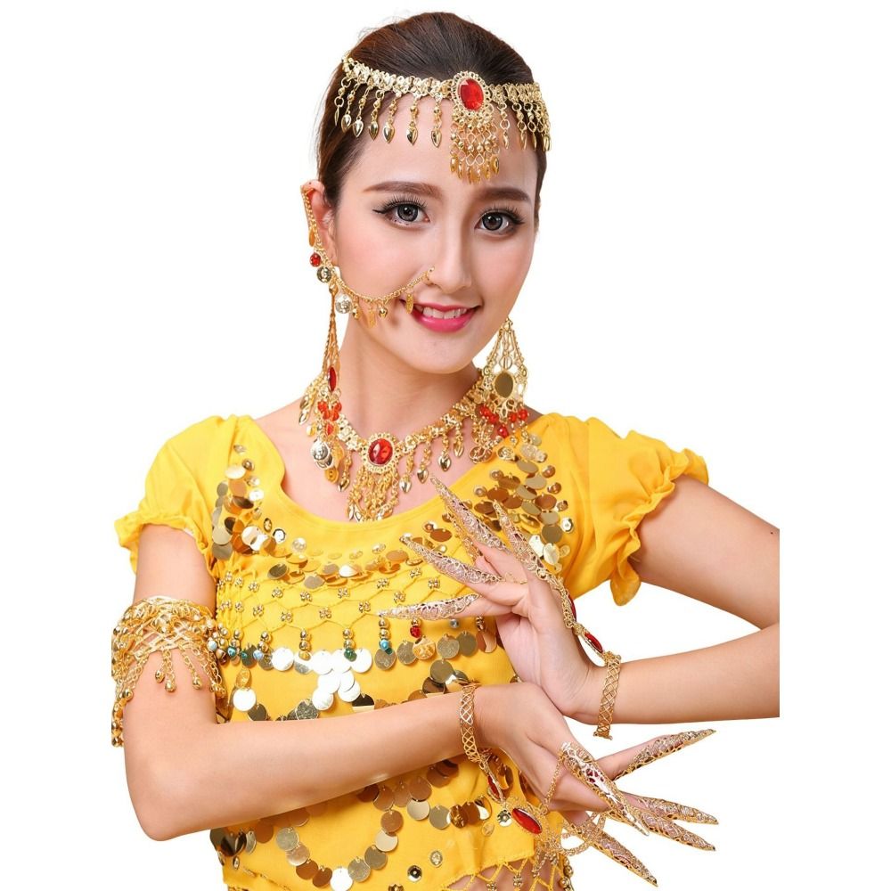 Body Jewelry Diamond - สายคาดศีรษะประดับเลื่อมสไตล์โบฮีเมียน ดีไซน์สำหรับการเต้นรำแบบอินเดีย ประดับเพชร ที่คาดผมประดับเพชร ตกแต่งด้วยเลื่อม
