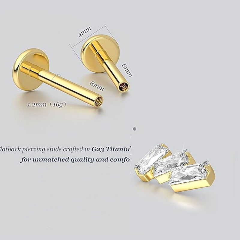 ต่างหูไทเทเนียม F136 G23 แบบเก - Body Jewelry Threadless บทวิจารณ์และราคา
