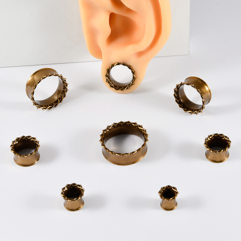 ต่างหูแบบวงกลมวินเทจลายหนามและ - Body Jewelry Threadless บทวิจารณ์และราคา