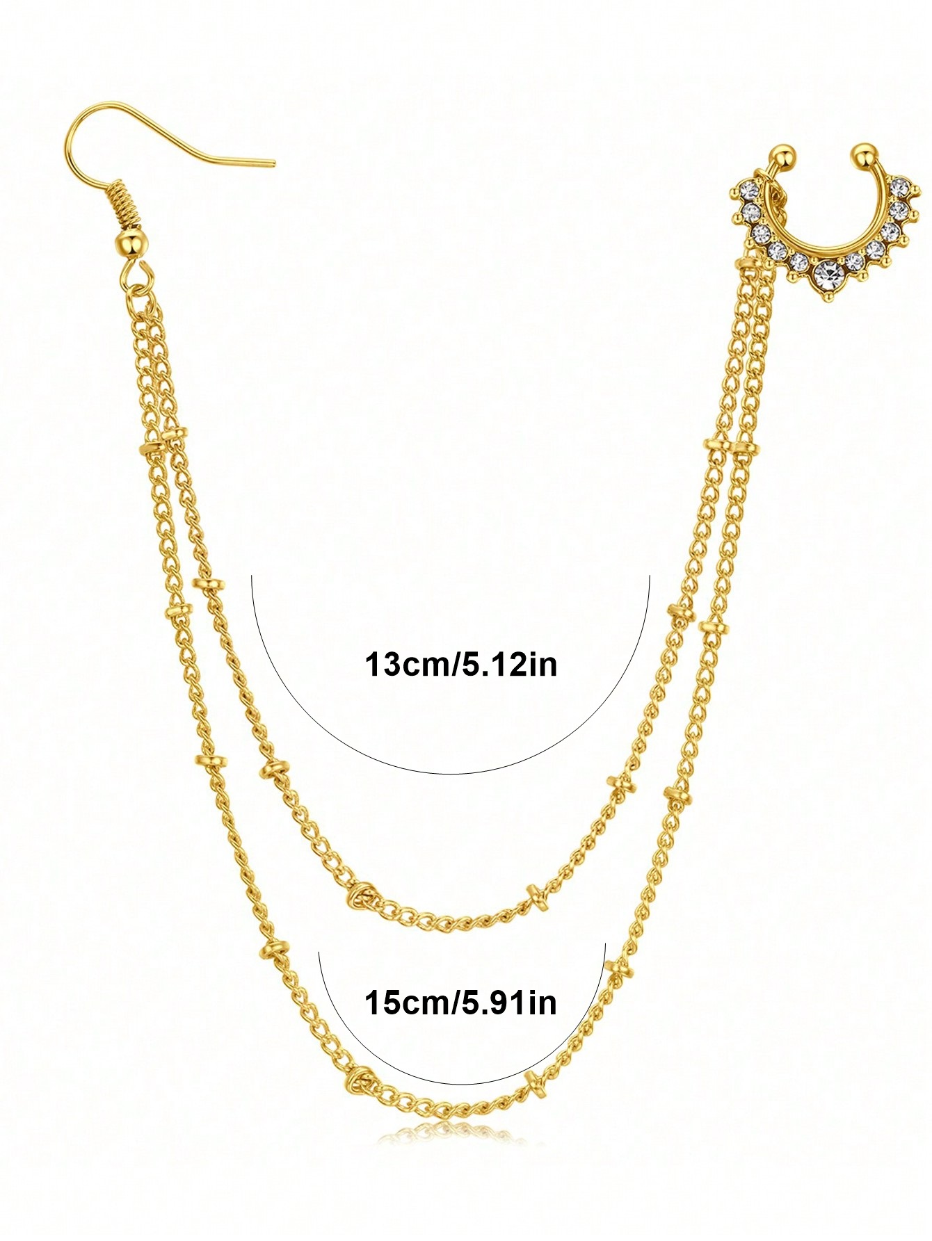 1 ชิ้น/ชุด แหวนเจาะจมูกปลอมสีท - Yellow Body Jewelry บทวิจารณ์และราคา