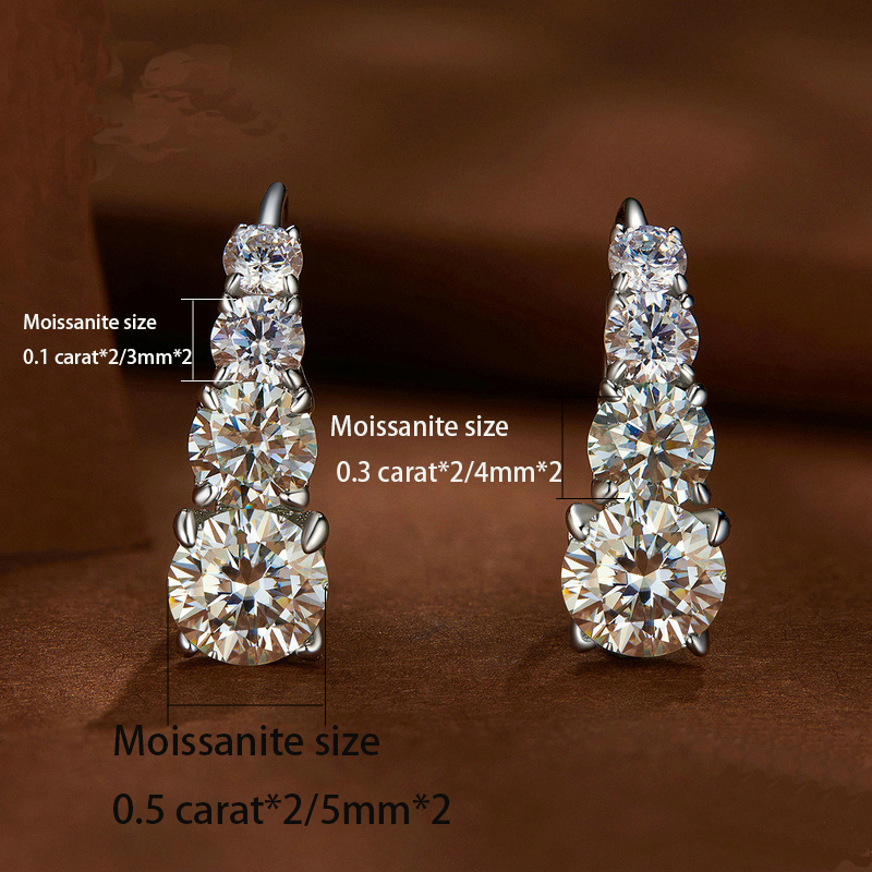 S925 เงิน 1.8CT Moissanite ต่า - Body Jewelry Diamond บทวิจารณ์และราคา