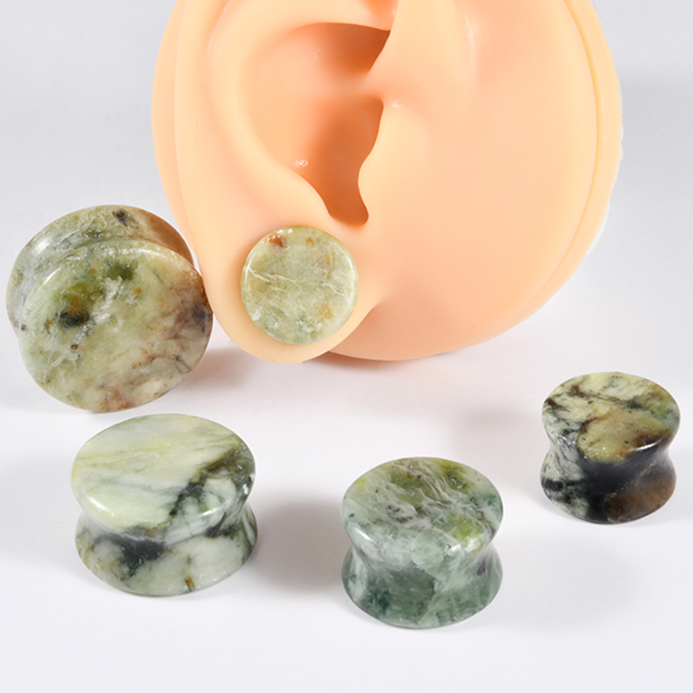 จิวหูหยกสีเขียวเหลืองธรรมชาติ  - Yellow Body Jewelry บทวิจารณ์และราคา