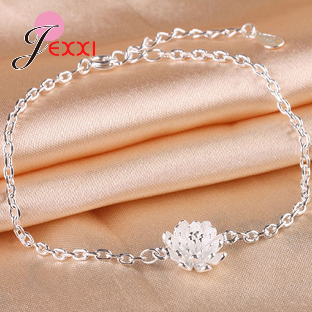 กำไลข้อมือเงินแท้ 925 ลายดอกไม - Yellow Body Jewelry บทวิจารณ์และราคา