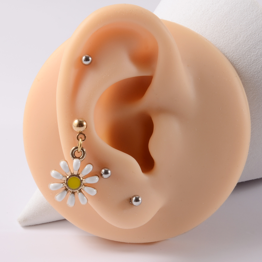 361L เหล็กผ่าตัด Daisy ดอกไม้เ - Yellow Body Jewelry บทวิจารณ์และราคา
