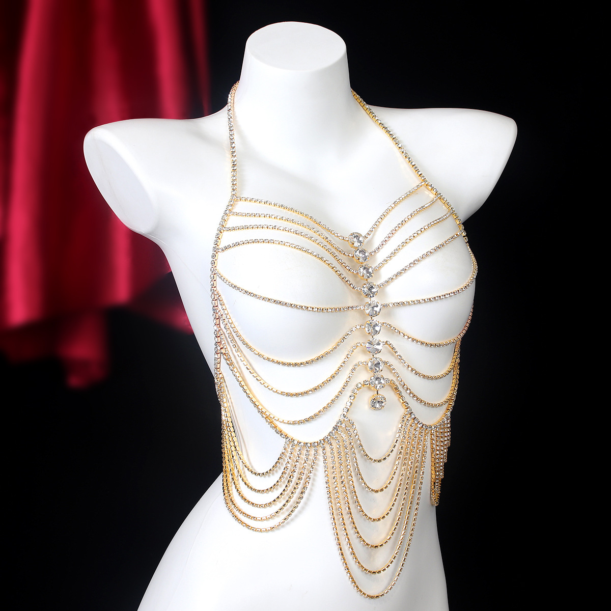 พู่ลายทางที่หรูหราสไตล์วินเทจพ - Body Jewelry Harness บทวิจารณ์และราคา