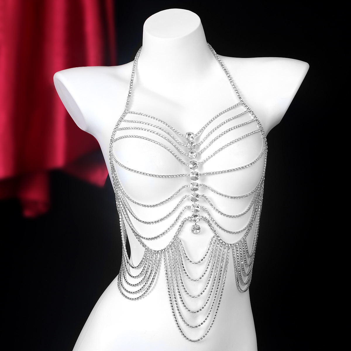 พู่ลายทางที่หรูหราสไตล์วินเทจพ - Body Jewelry Harness บทวิจารณ์และราคา