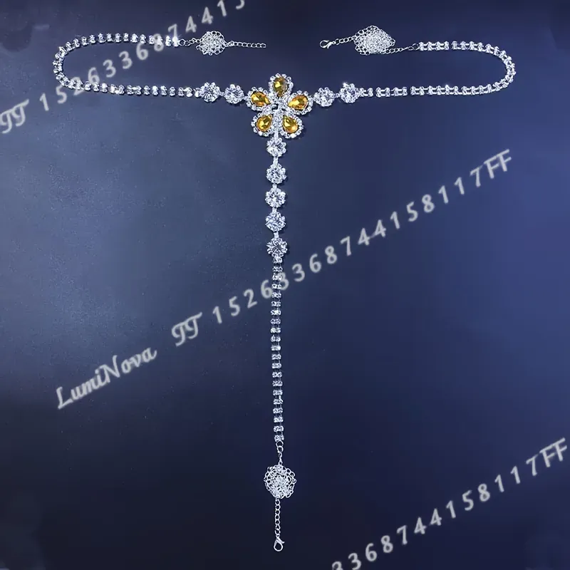 ชุดบอดี้เชนประดับเพชรเทียมลายด - Yellow Body Jewelry บทวิจารณ์และราคา