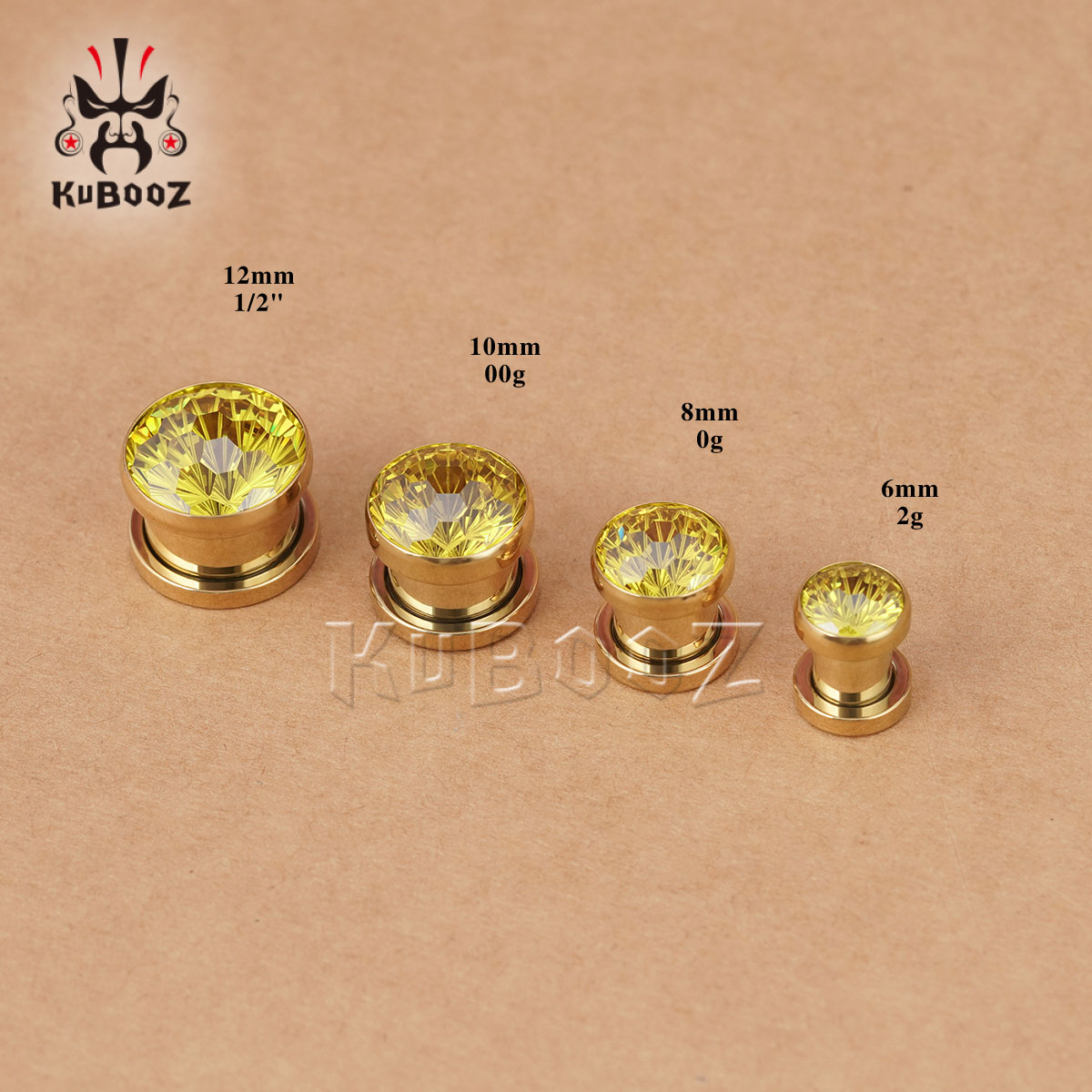 ต่างหูคริสตัลสีเหลืองเงาแบบเจา - Yellow Body Jewelry บทวิจารณ์และราคา