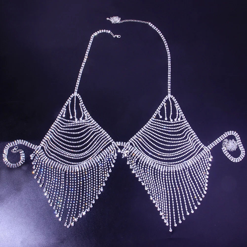 Bling Rhinestone พู่ Body CHAI - Body Jewelry Harness บทวิจารณ์และราคา