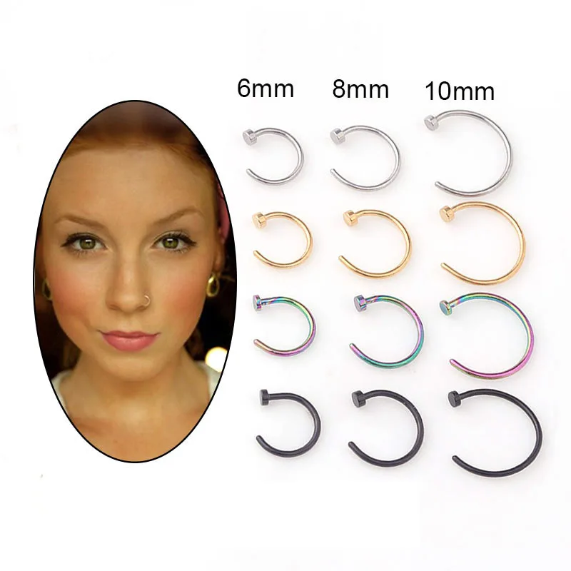 5 ชิ้น/ล็อต ห่วงจิวจมูก 20G ขน - Body Jewelry Surgical Steel บทวิจารณ์และราคา