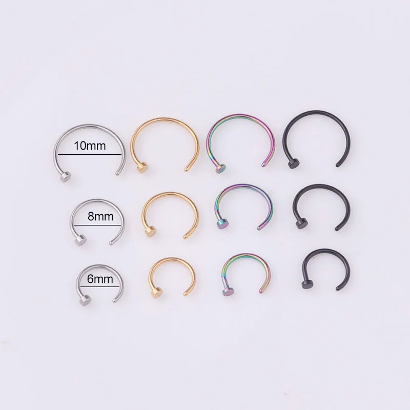 5 ชิ้น/ล็อต ห่วงจิวจมูก 20G ขน - Body Jewelry Surgical Steel บทวิจารณ์และราคา