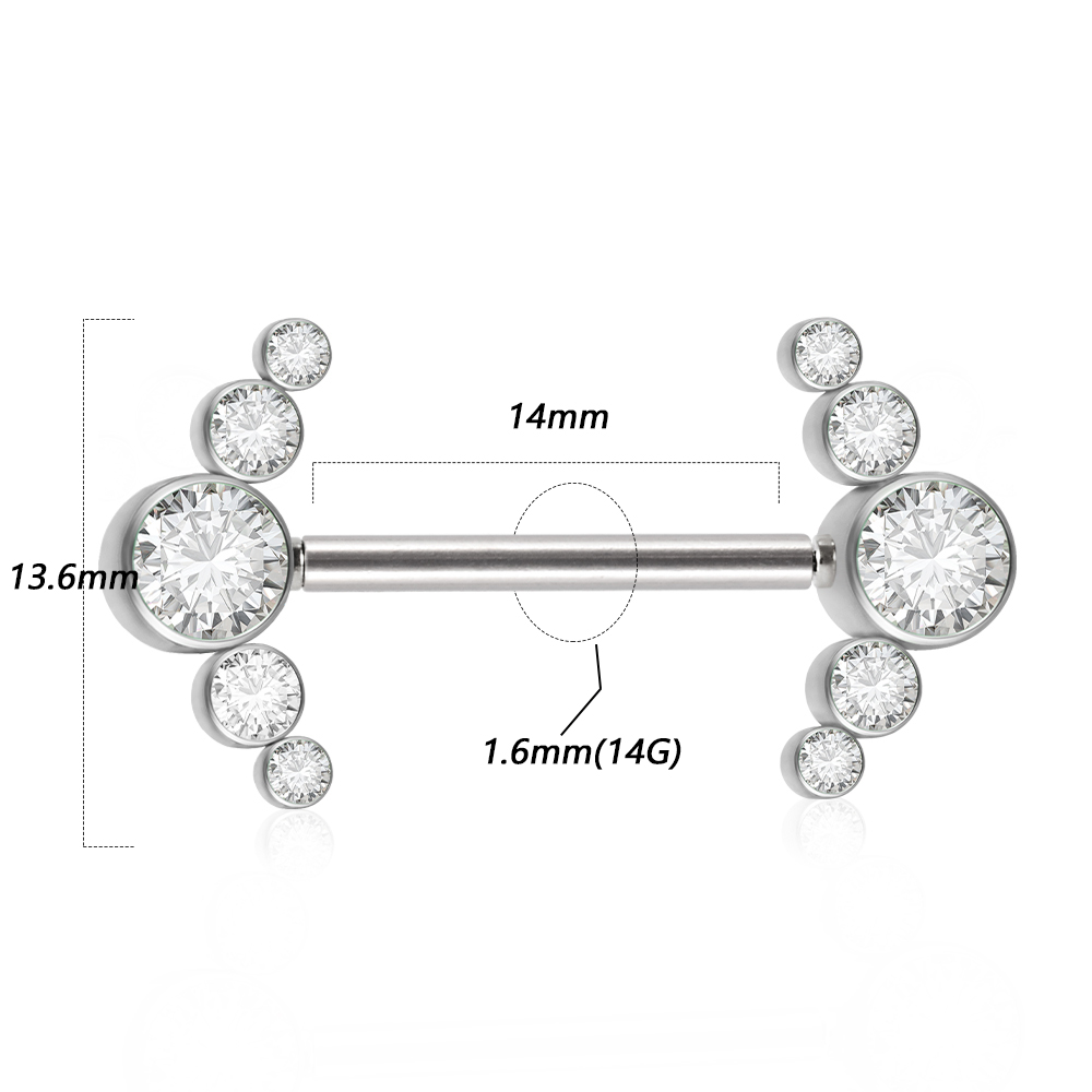 คู่361L ผ่าตัดเหล็กเกลียว Cz ด - Body Jewelry Threadless บทวิจารณ์และราคา