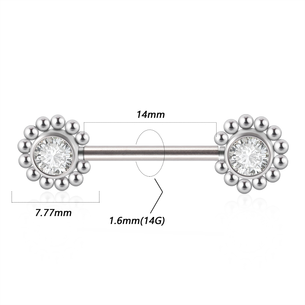 คู่361L ผ่าตัดเหล็กเกลียว Cz ด - Body Jewelry Threadless บทวิจารณ์และราคา