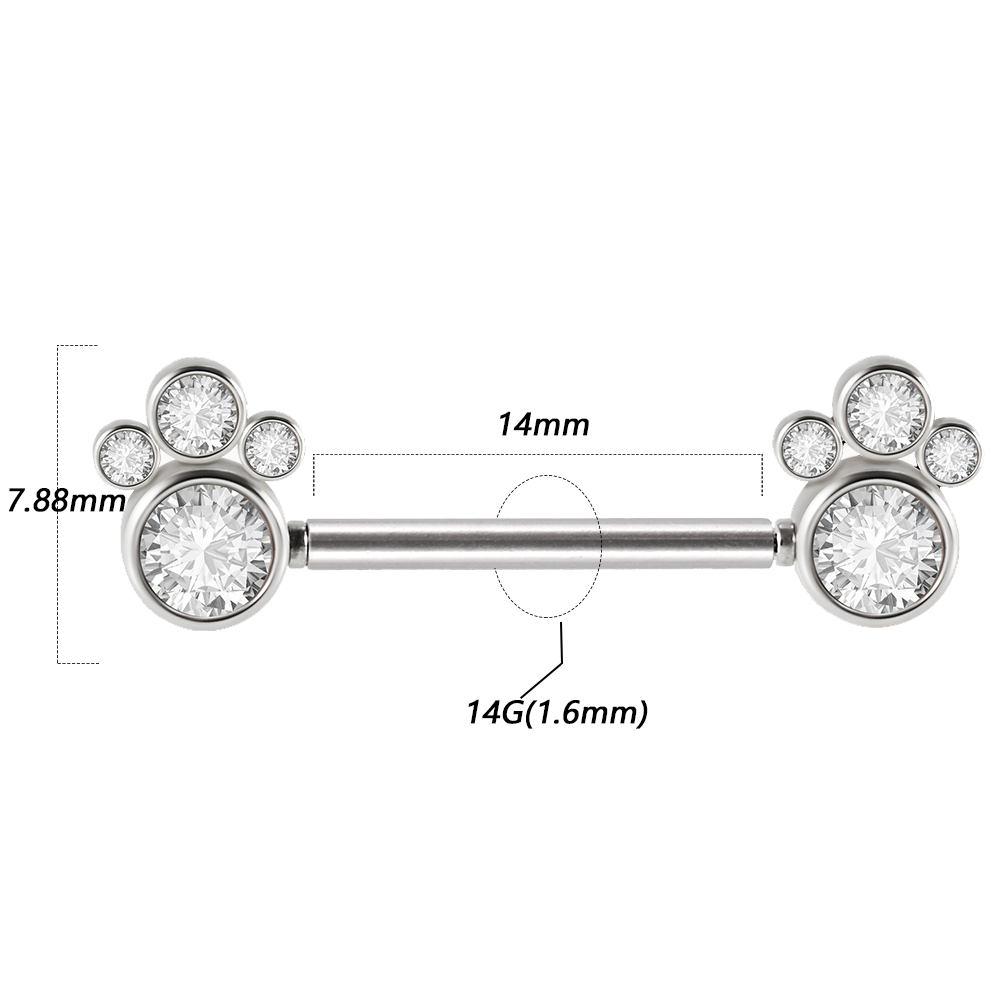 คู่361L ผ่าตัดเหล็กเกลียว Cz ด - Body Jewelry Threadless บทวิจารณ์และราคา