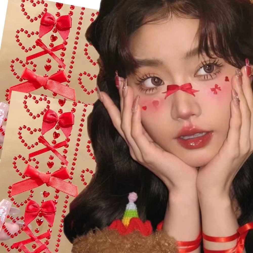1 แผ่นริบบิ้นสีแดงโบว์งานฝีมือ - Body Jewelry Diamond บทวิจารณ์และราคา