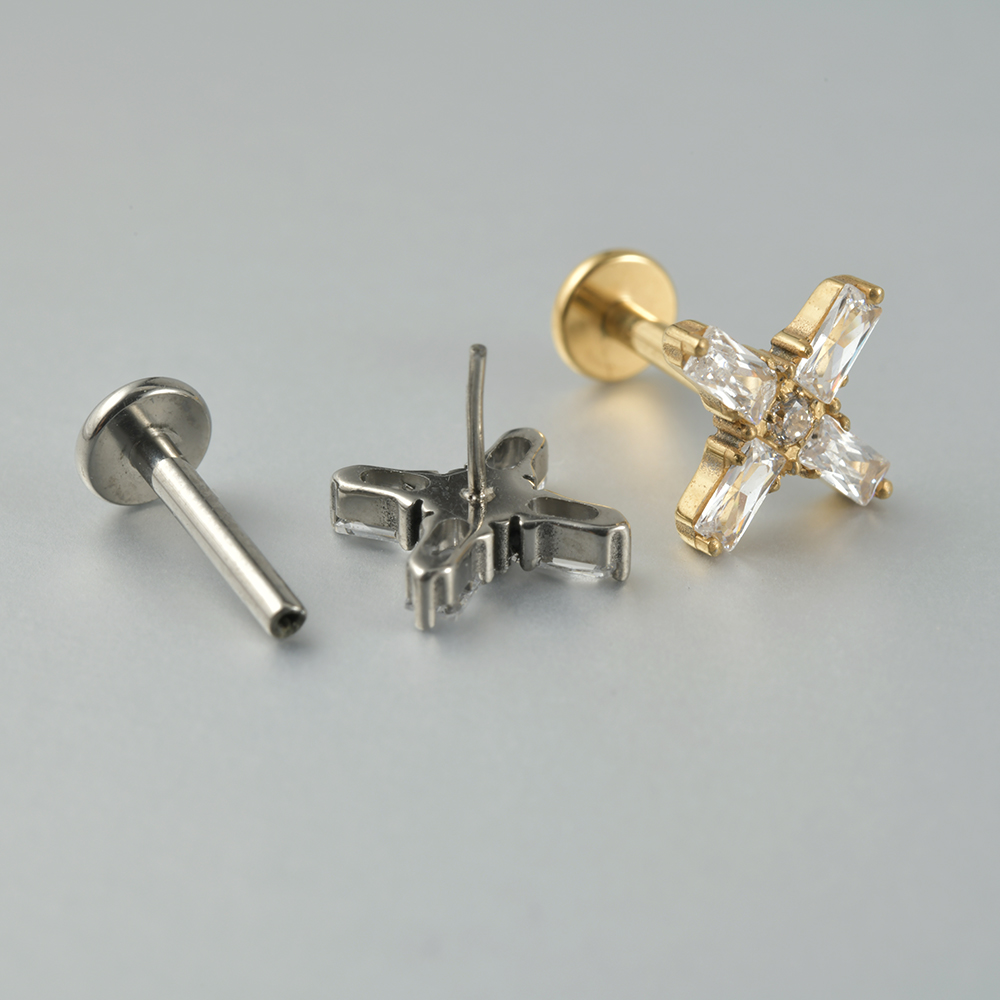1PC G23 ไทเทเนียม Threadless P - Body Jewelry Threadless บทวิจารณ์และราคา