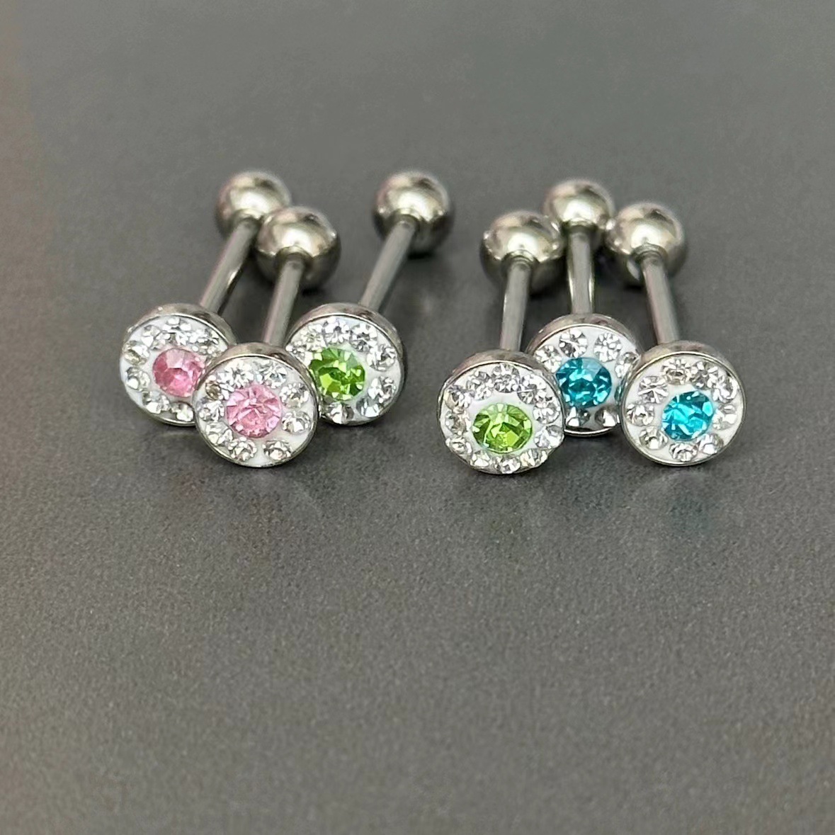 แหวนเจาะลิ้นทรงกลมทันสมัยประดั - Body Jewelry Plus บทวิจารณ์และราคา