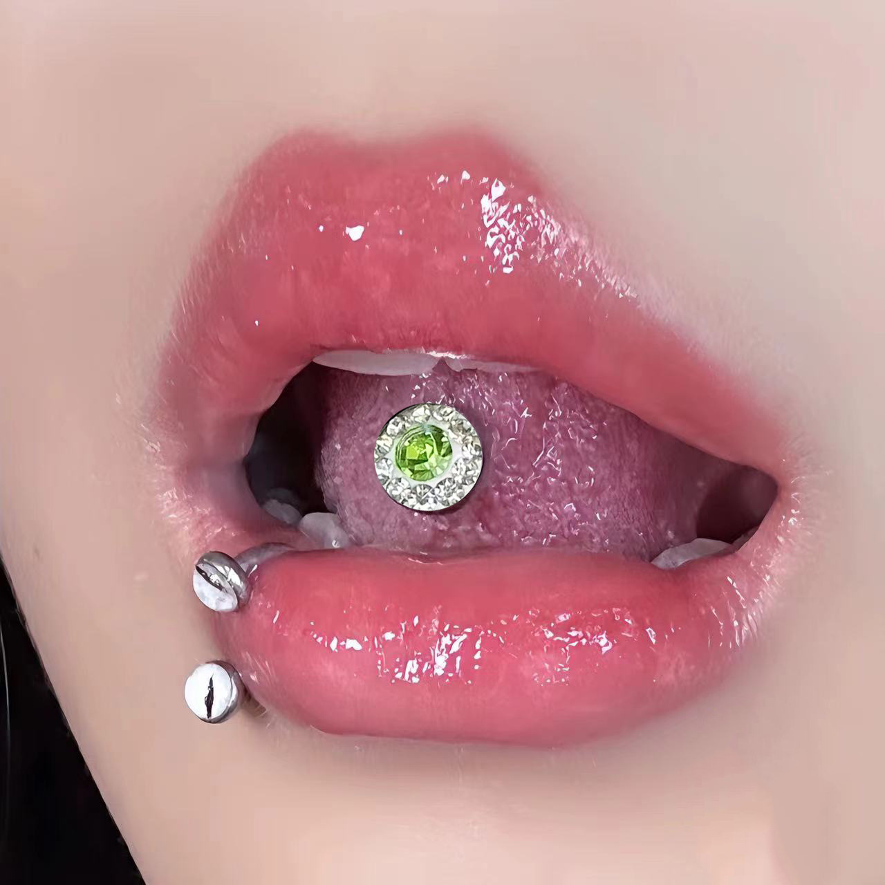 แหวนเจาะลิ้นทรงกลมทันสมัยประดั - Body Jewelry Plus บทวิจารณ์และราคา