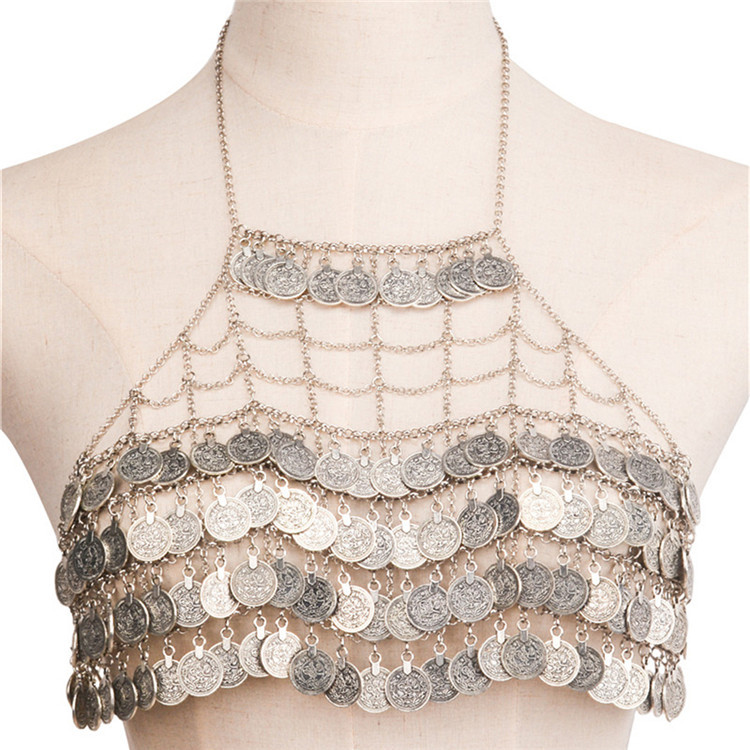 ชายหาดยิปซีเหรียญพู่เซ็กซี่ Br - Body Jewelry Harness บทวิจารณ์และราคา