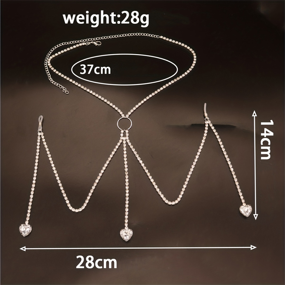 ห่วงโซ่ทรงหยดน้ำประดับพลอยเทีย - Body Jewelry Harness บทวิจารณ์และราคา