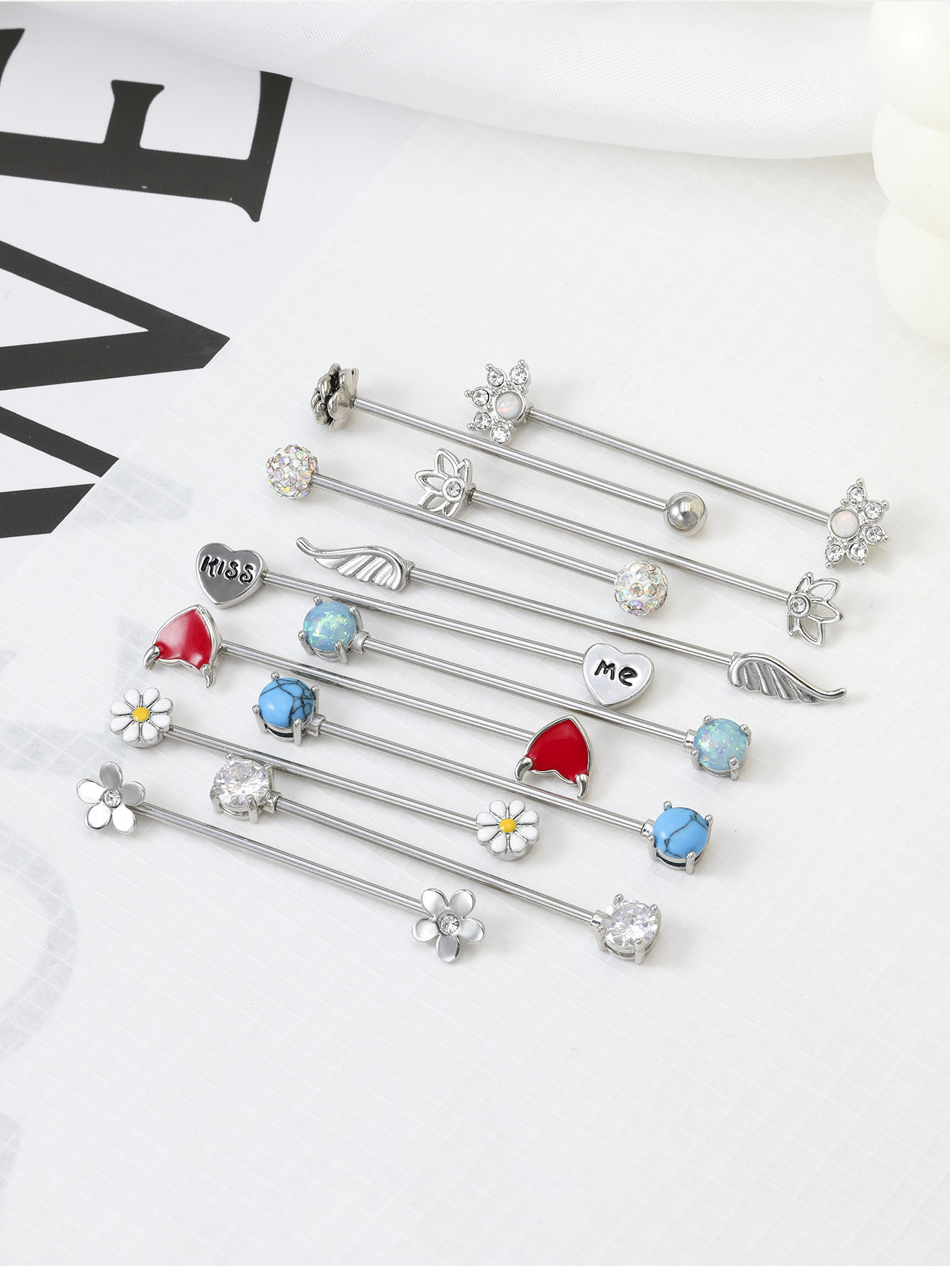 ลูกธนูอุตสาหกรรมหัวใจ16ก. เครื - Body Jewelry Surgical Steel บทวิจารณ์และราคา