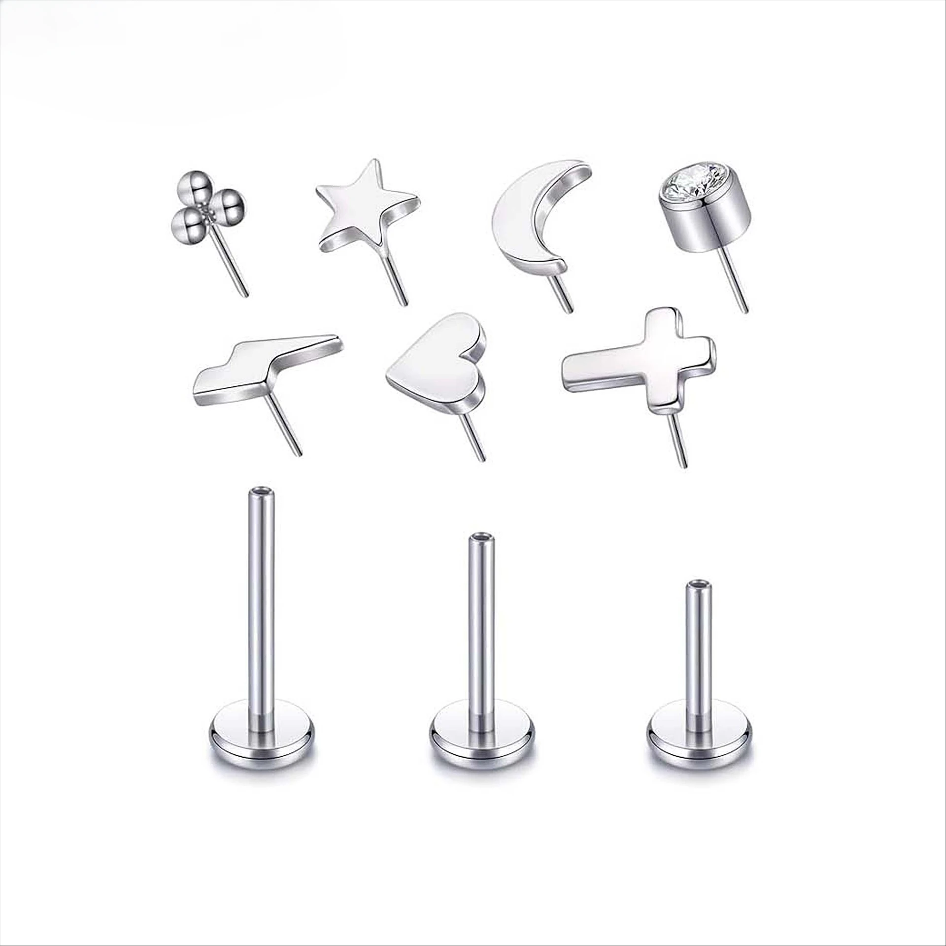 ขายส่งฐานเกลียว ASTM F136 เครื - Body Jewelry Threadless บทวิจารณ์และราคา