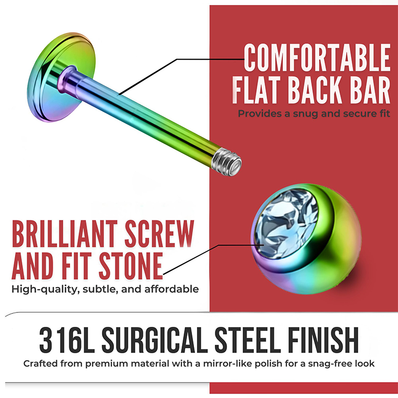 จิวเจาะริมฝีปาก/กระดูกอ่อน/หู/ - Body Jewelry Surgical Steel บทวิจารณ์และราคา