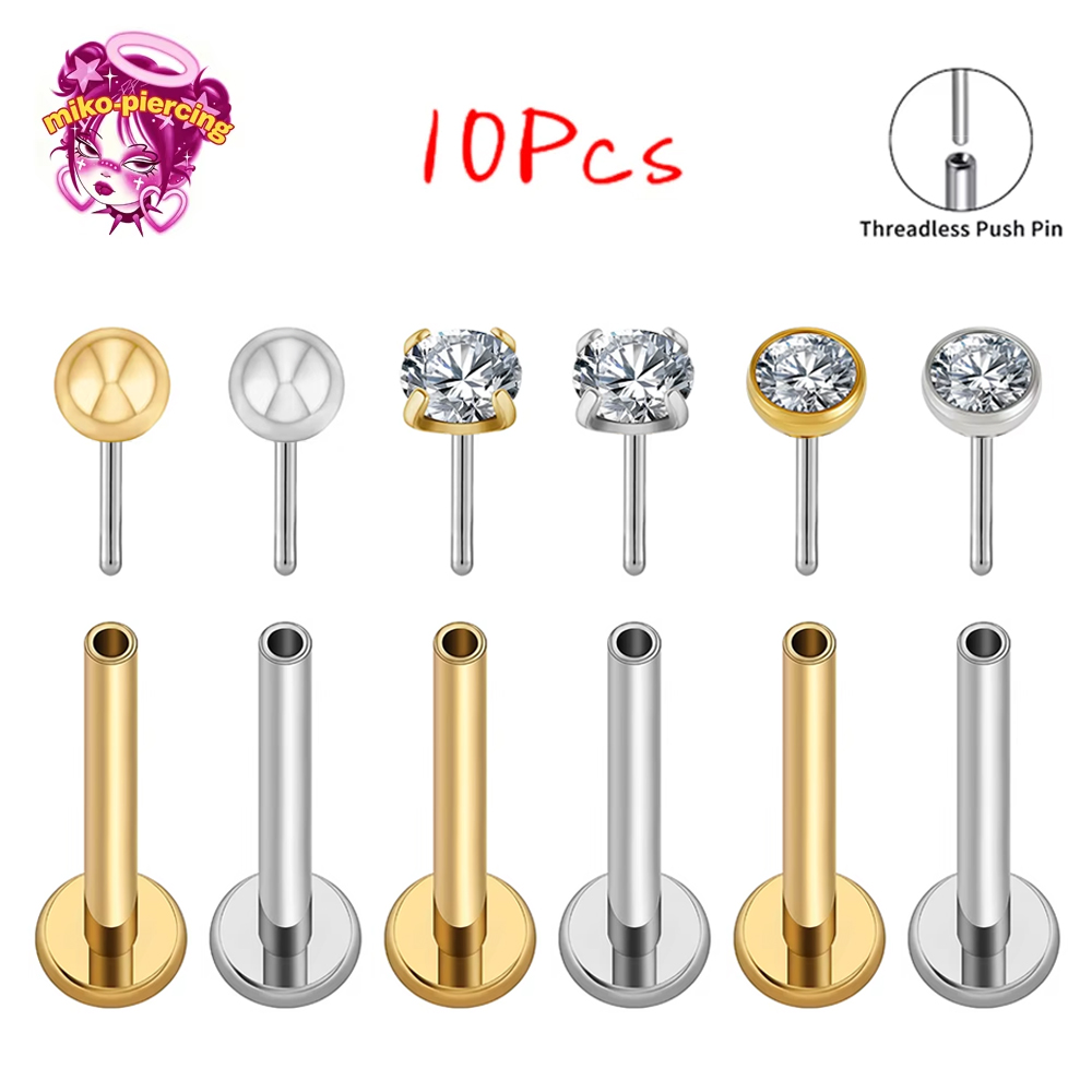 ต่างหูไทเทเนียม ASTM F136 แบบไ - Body Jewelry Threadless บทวิจารณ์และราคา