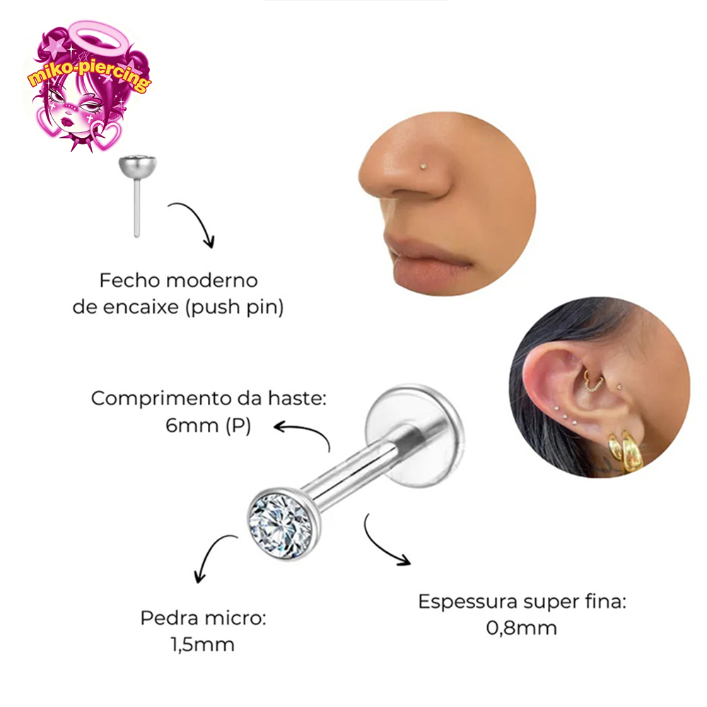 ต่างหูไทเทเนียม ASTM F136 แบบไ - Body Jewelry Threadless บทวิจารณ์และราคา