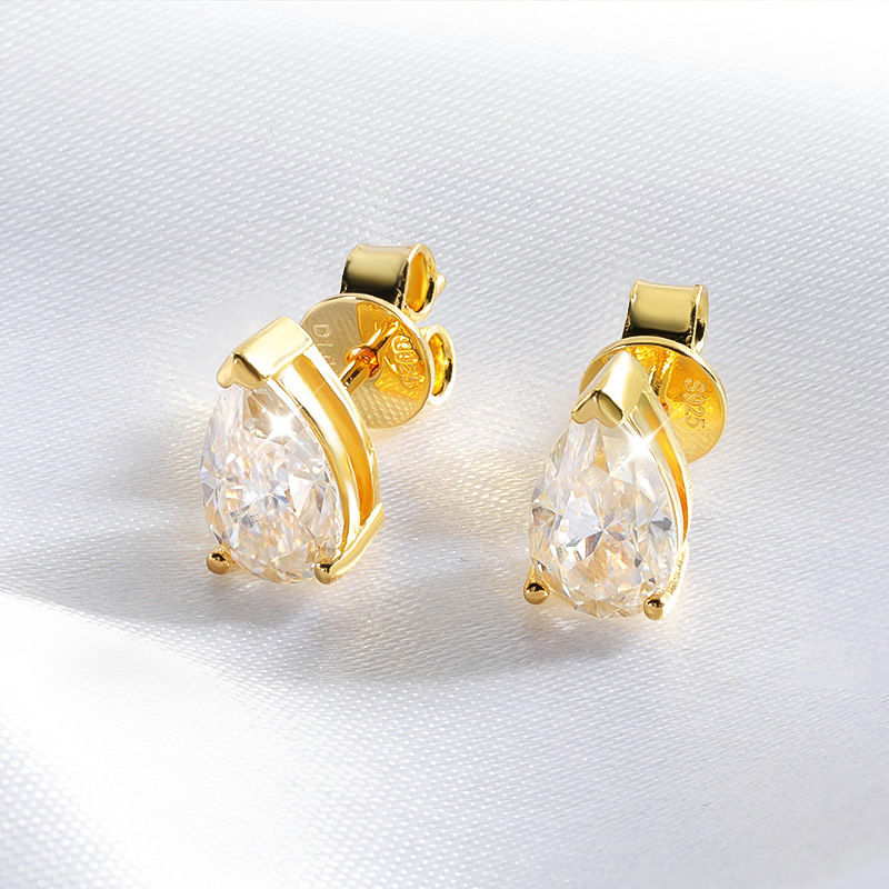 Smyoue 1CT 2CT 4CT Pear Cut Mo - Body Jewelry Diamond บทวิจารณ์และราคา