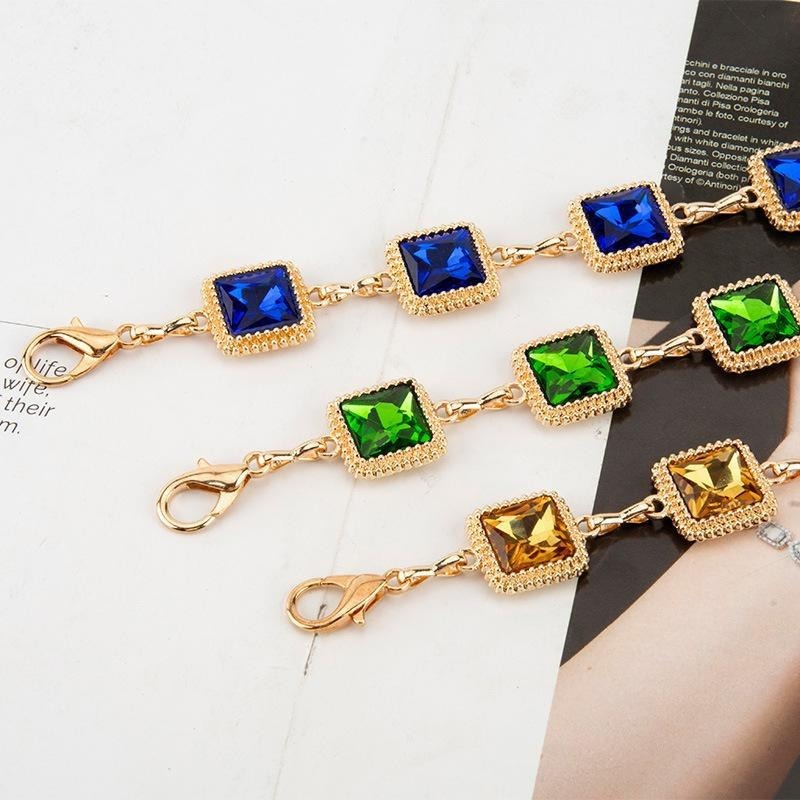 เข็มขัดโลหะประดับเพชรทรงเหลี่ย - Yellow Body Jewelry บทวิจารณ์และราคา