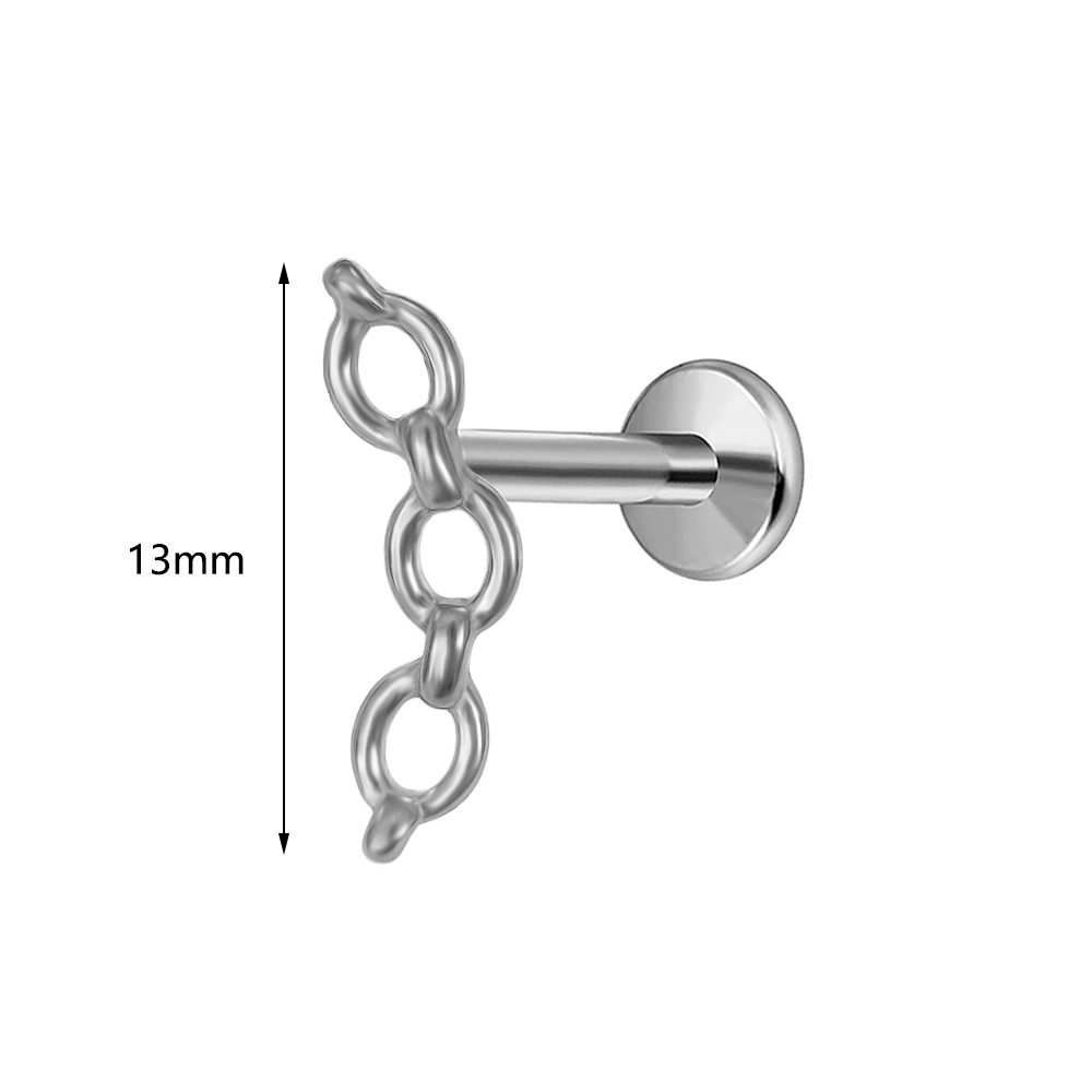 ASTM F-136 ไทเทเนียม Labret เจ - Body Jewelry Threadless บทวิจารณ์และราคา